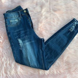 Shein skinny distressed jeans